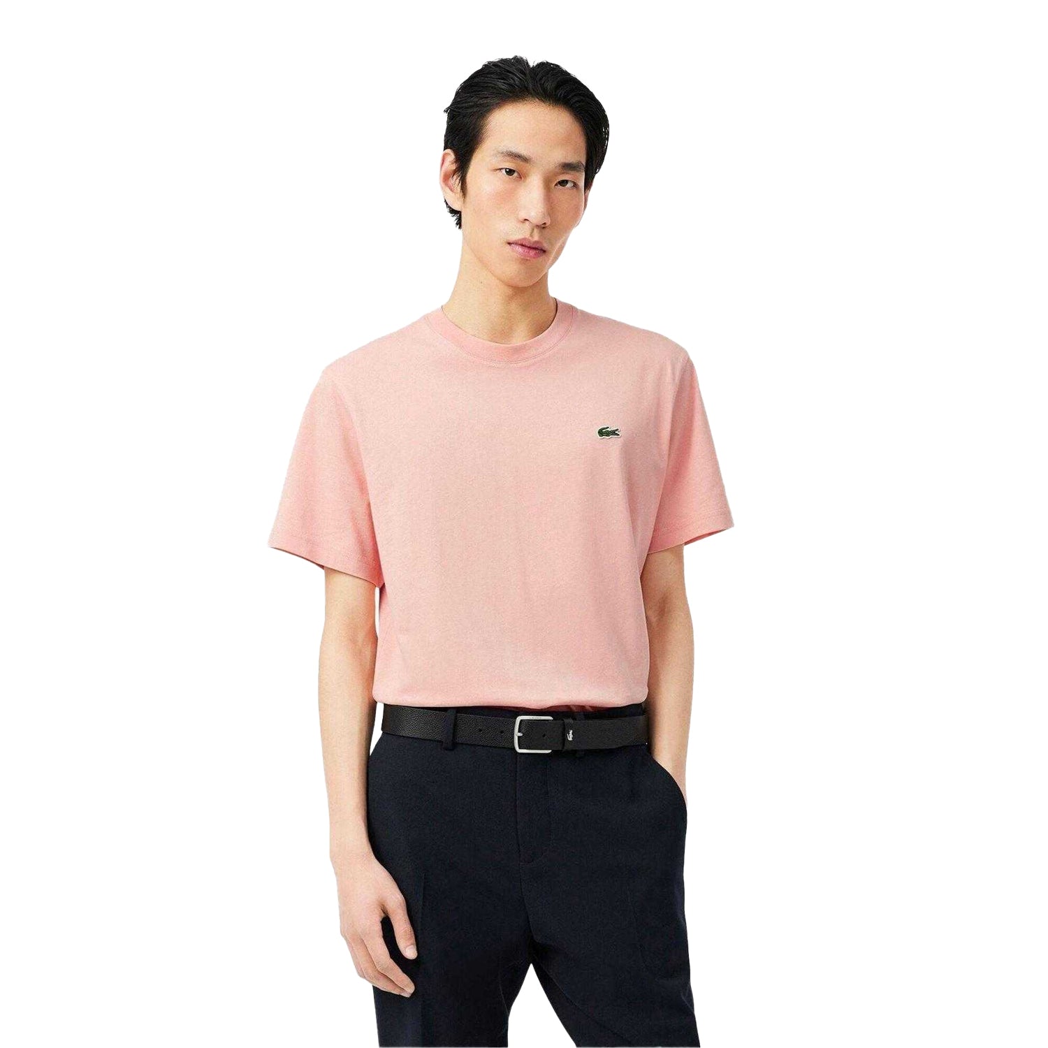 Pink - Lifestyle - Lacoste Mens Embroidered Logo T-Shirt