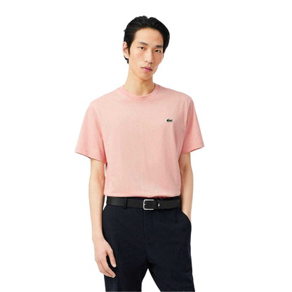 Pink - Lifestyle - Lacoste Mens Embroidered Logo T-Shirt