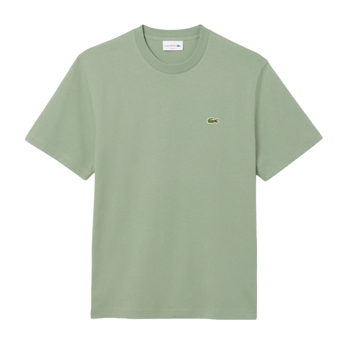 Thyme Green - Front - Lacoste Mens Embroidered Logo T-Shirt