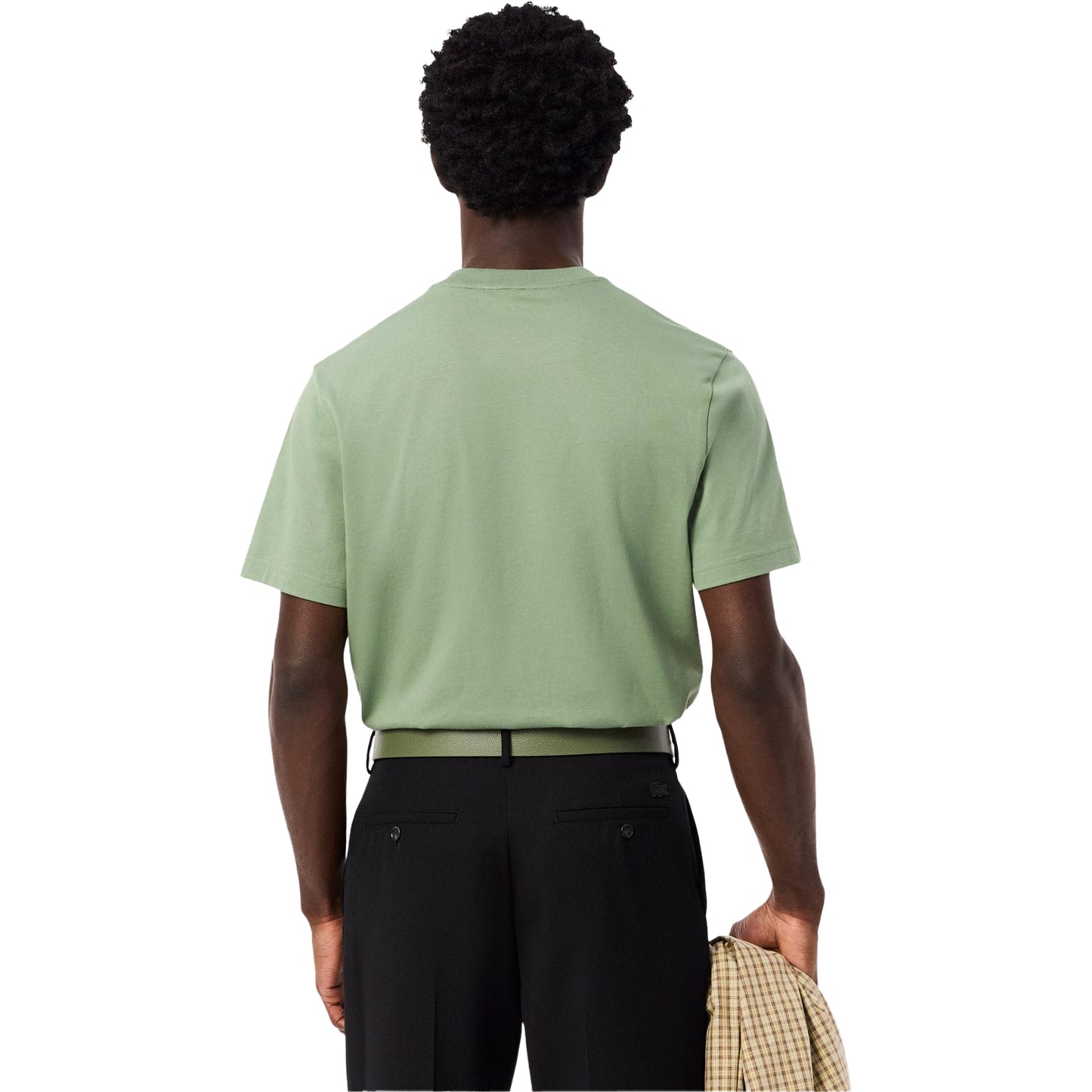 Thyme Green - Back - Lacoste Mens Embroidered Logo T-Shirt