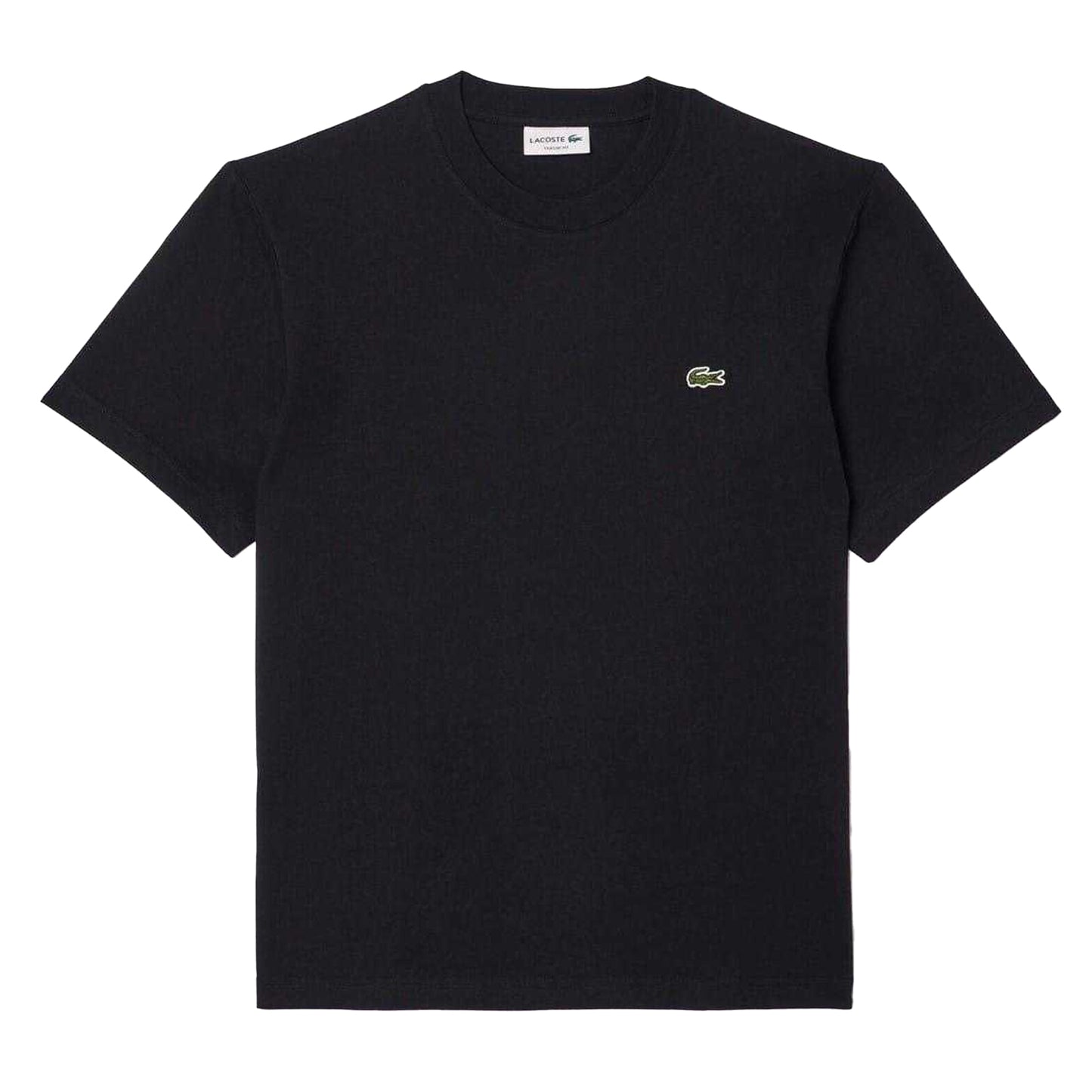 Black - Front - Lacoste Mens Embroidered Logo T-Shirt