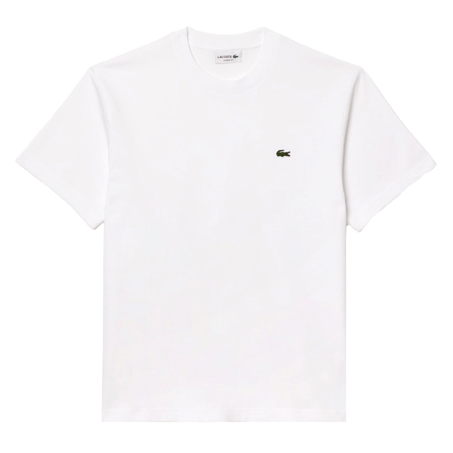 White - Front - Lacoste Mens Embroidered Logo T-Shirt