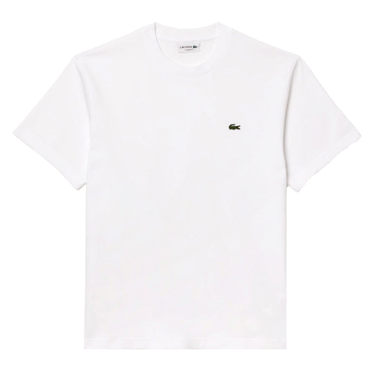 White - Front - Lacoste Mens Embroidered Logo T-Shirt