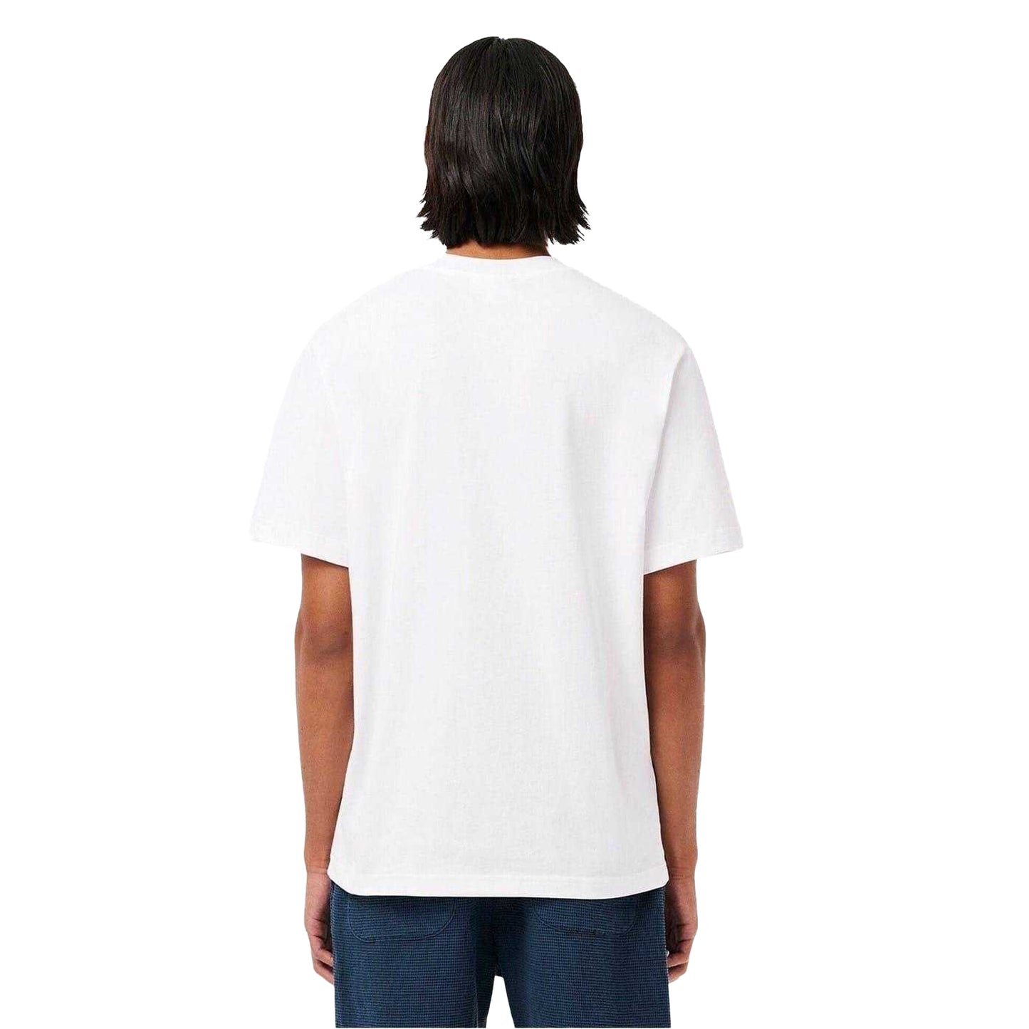 White - Back - Lacoste Mens Embroidered Logo T-Shirt