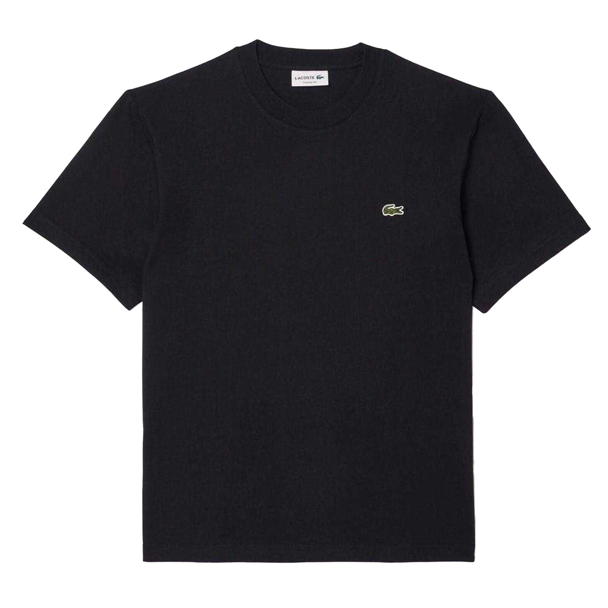 Black - Front - Lacoste Mens Embroidered Logo T-Shirt