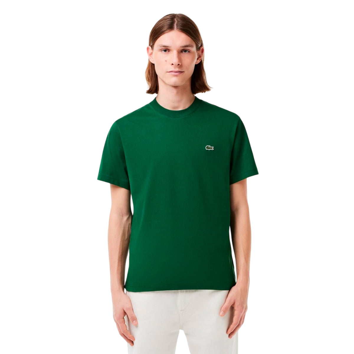 Emerald Green - Side - Lacoste Mens Embroidered Logo T-Shirt