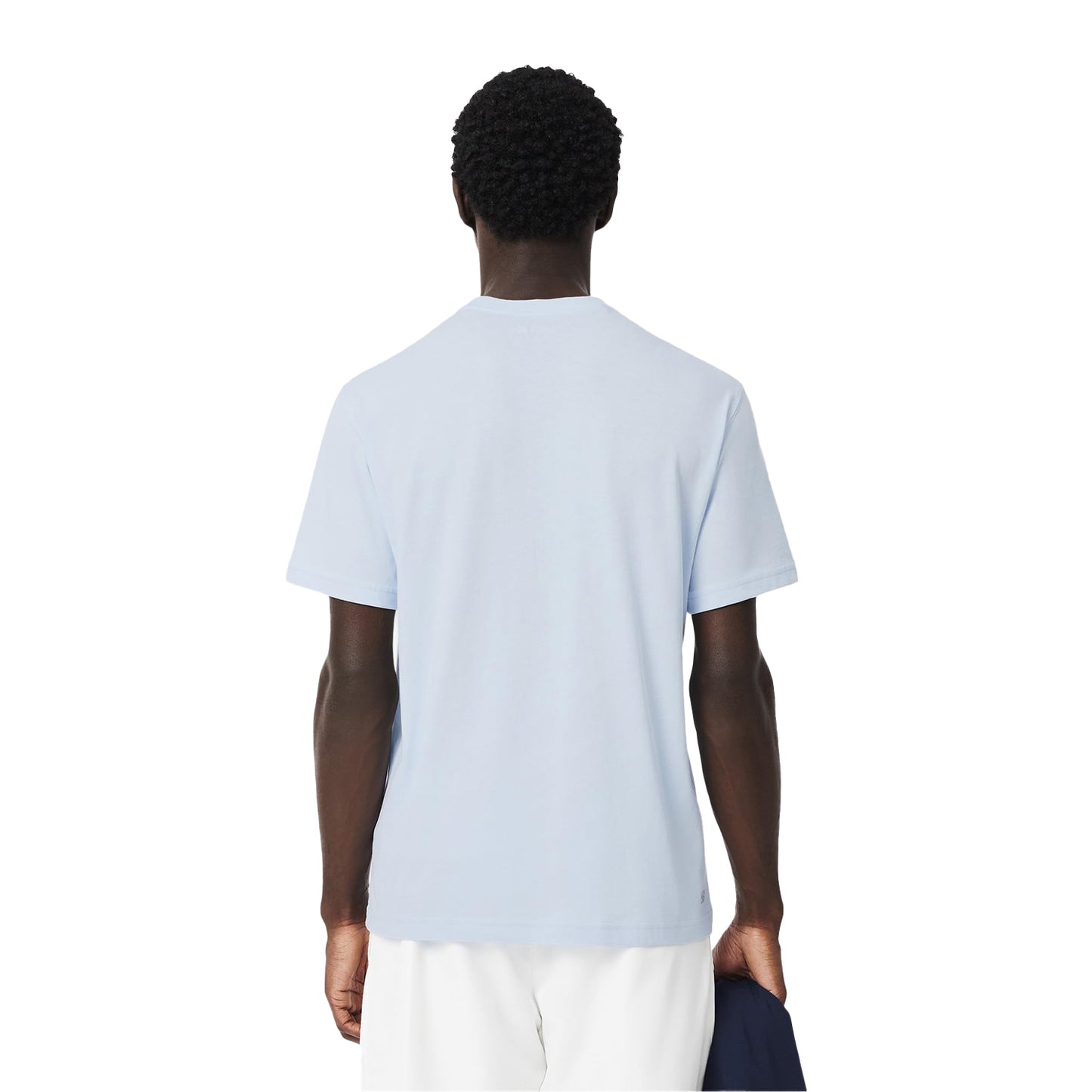 Blue - Back - Lacoste Mens Embroidered Logo T-Shirt