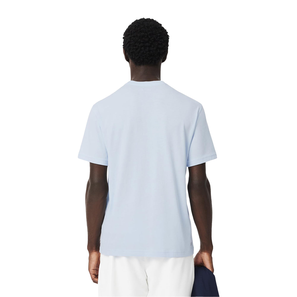 Blue - Back - Lacoste Mens Embroidered Logo T-Shirt