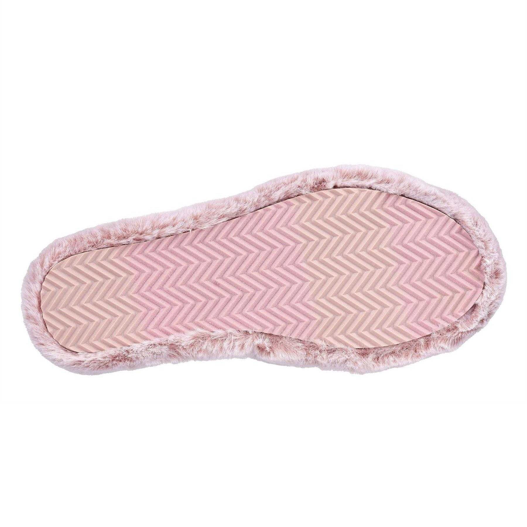 Blush - Pack Shot - Skechers Womens-Ladies Cozy Faux Fur Wedge Slippers