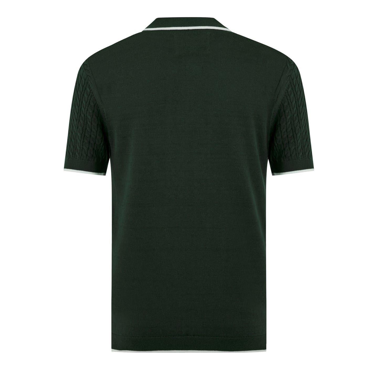 Evergreen - Back - Jack Wills Mens Braided Regular Short-Sleeved Polo Shirt