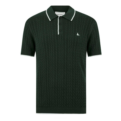 Evergreen - Front - Jack Wills Mens Braided Regular Short-Sleeved Polo Shirt