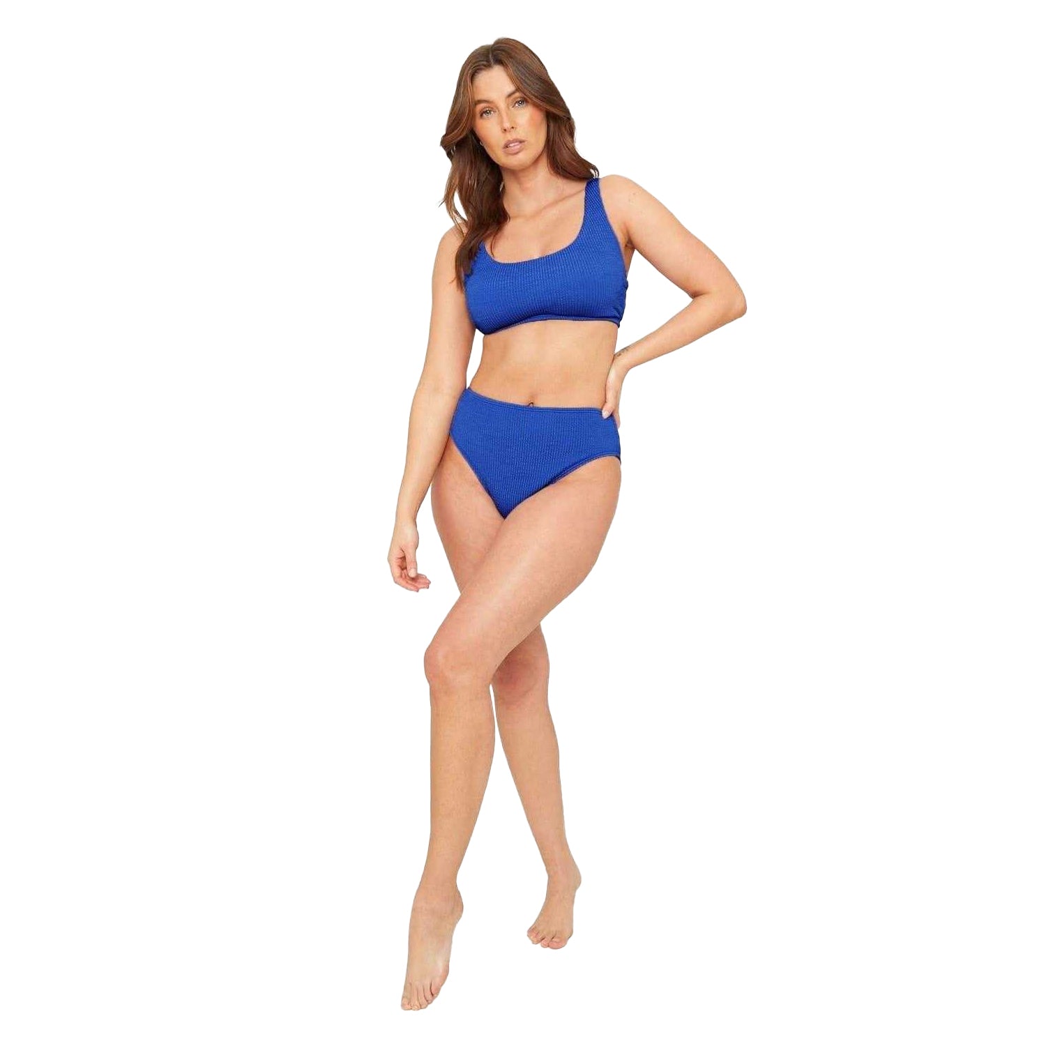 Cobalt - Lifestyle - Be You Womens-Ladies Textured Square Neck Bikini Top