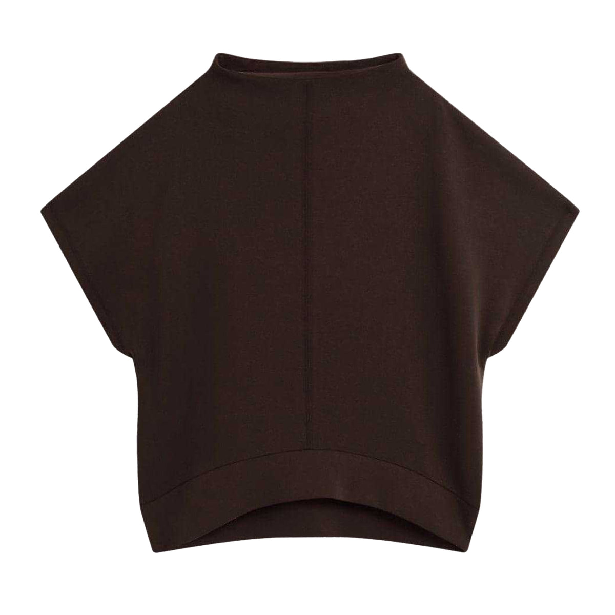 Dark Brown - Front - Ted Baker Womens-Ladies Plain Boxy Sleeveless T-Shirt