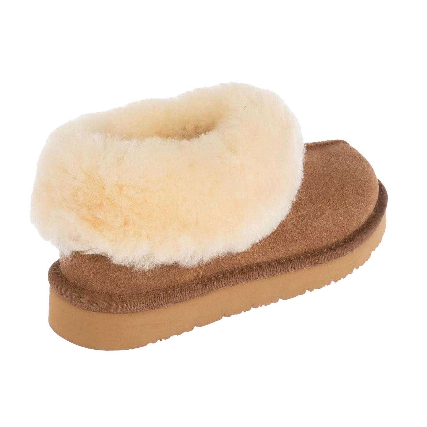 Chestnut - Back - EverAu Womens-Ladies Ibis Suede Slippers