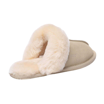 Sand - Back - EverAu Womens-Ladies Suede Slippers