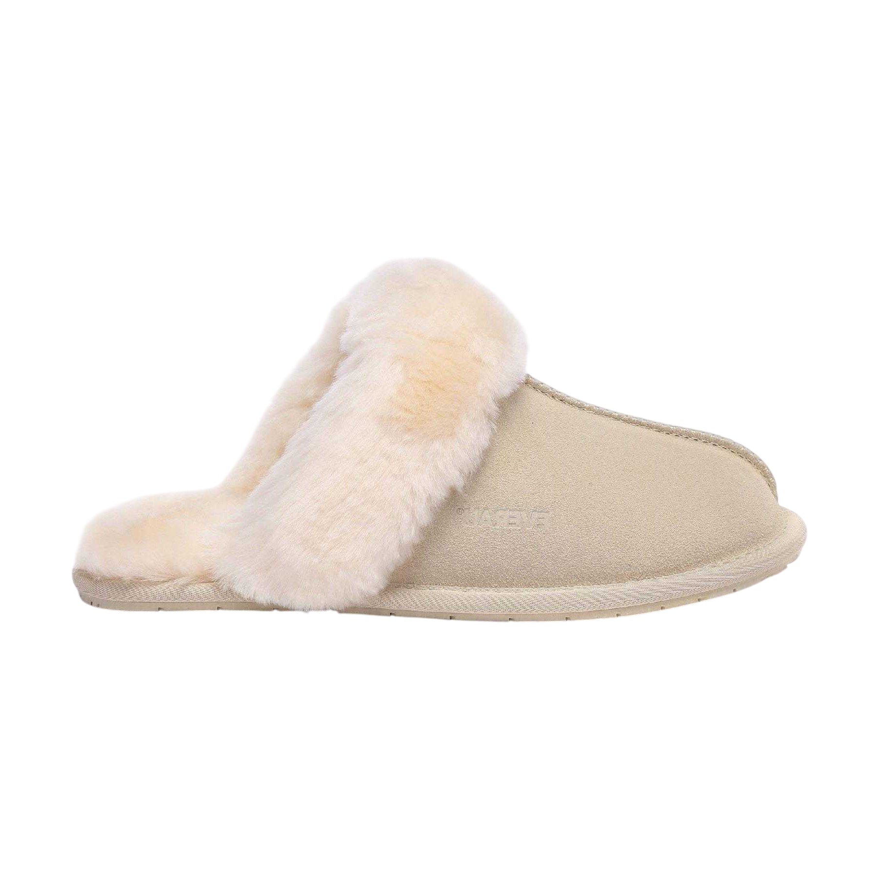 Sand - Front - EverAu Womens-Ladies Suede Slippers
