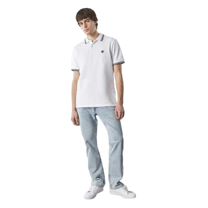 White - Lifestyle - Pretty Green Mens Collared Polo Shirt