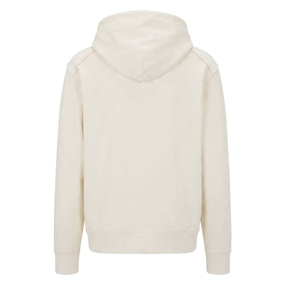 White - Back - Boss Mens Graphic Raglan Athletic Hoodie