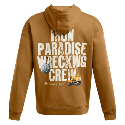 Yellow - Back - Under Armour Mens Genie Graphic Print Fleece Long-Sleeved Hoodie