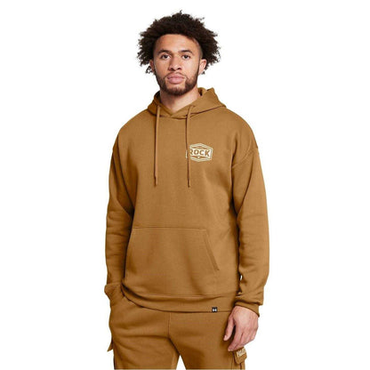 Yellow - Side - Under Armour Mens Genie Graphic Print Fleece Long-Sleeved Hoodie