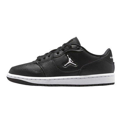 Black-White - Side - Nike Womens-Ladies Air Jordan Access Leather Trainers