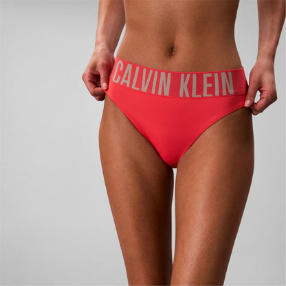 Fruit Punch - Back - Calvin Klein Womens-Ladies Classic Plain Bikini Bottoms