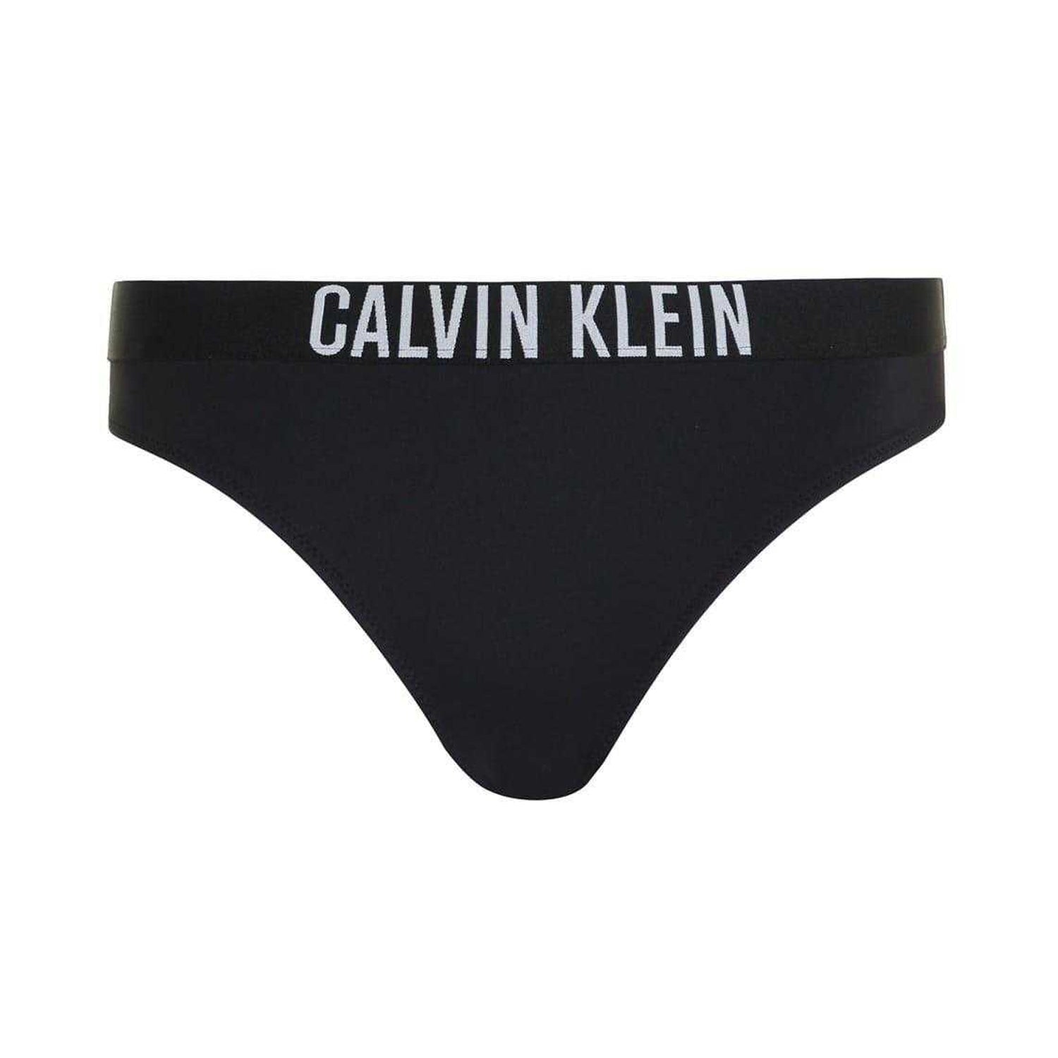 Black - Front - Calvin Klein Womens-Ladies Classic Plain Bikini Bottoms