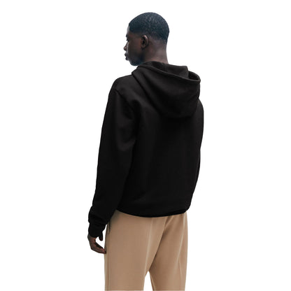 Black - Lifestyle - Hugo Mens Dog Print Cotton Hoodie