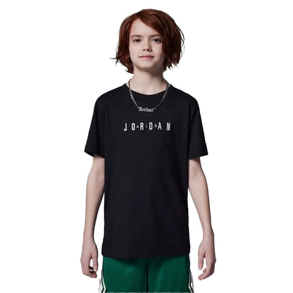 Dark Blue - Side - Nike Childrens-Kids Air Jordan Wordmark T-Shirt