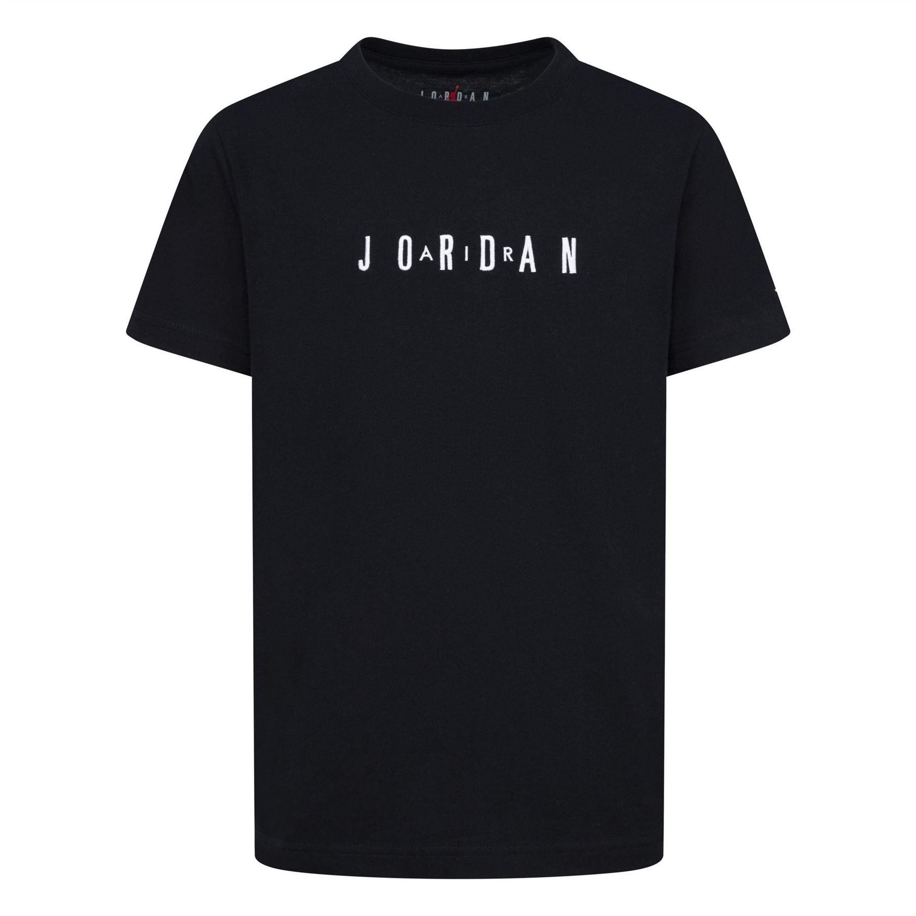 Dark Blue - Front - Nike Childrens-Kids Air Jordan Wordmark T-Shirt