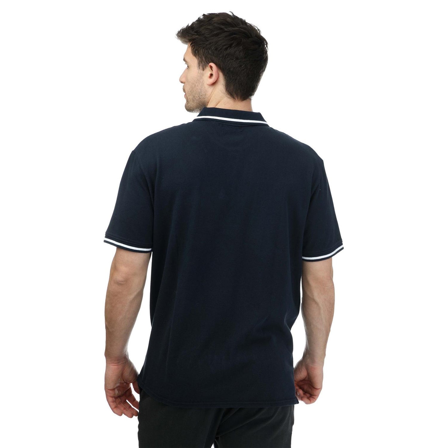 Navy Blazer - Back - Dockers Mens Regular Short-Sleeved Polo Shirt