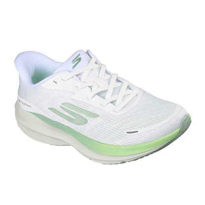 White-Green - Front - Skechers Womens-Ladies Aero Pulse Low Cut Trainers