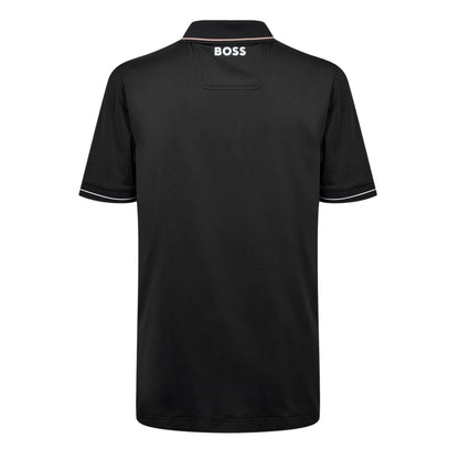 Black - Back - Boss Mens Paul Regular Polo Shirt
