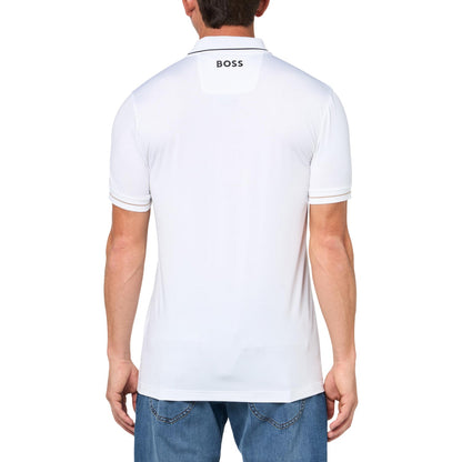Natural White - Back - Boss Mens Paul Regular Polo Shirt