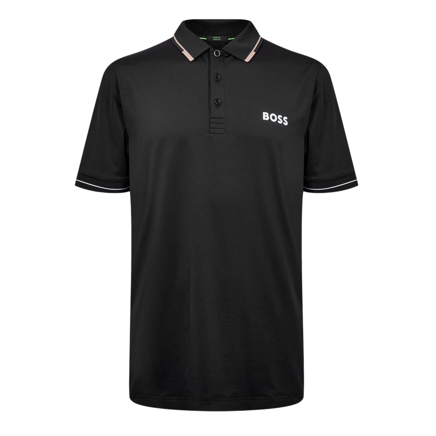 Black - Front - Boss Mens Paul Regular Polo Shirt