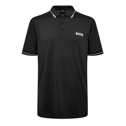 Black - Front - Boss Mens Paul Regular Polo Shirt