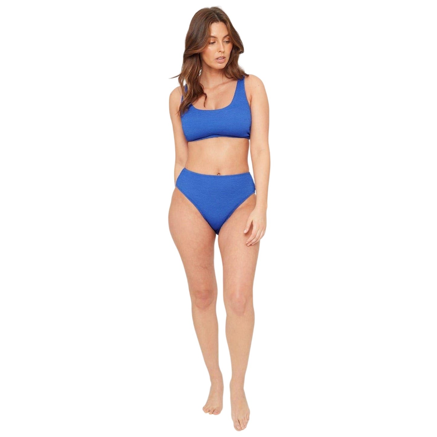 Cobalt - Lifestyle - Be You Womens-Ladies Textured High Waist Bikini Bottoms