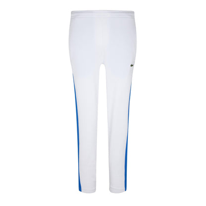 White - Front - Lacoste Mens Stripe Tracksuit Bottoms