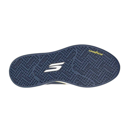 Navy - Pack Shot - Skechers Mens Padel Leather Court Trainers