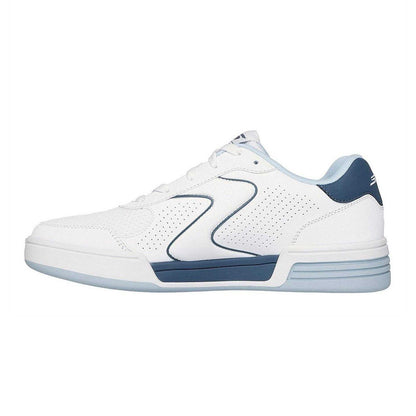 White-Blue - Back - Skechers Mens Padel Leather Court Trainers