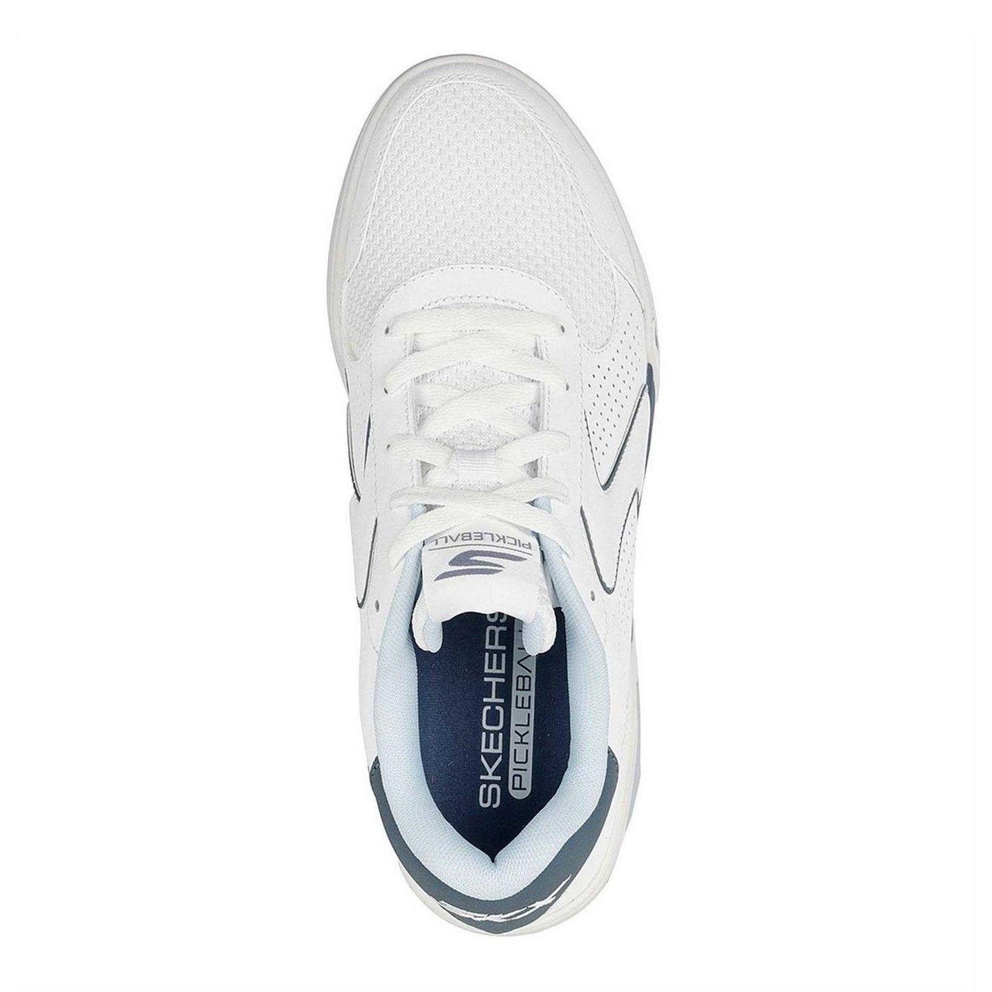 White-Blue - Lifestyle - Skechers Mens Padel Leather Court Trainers