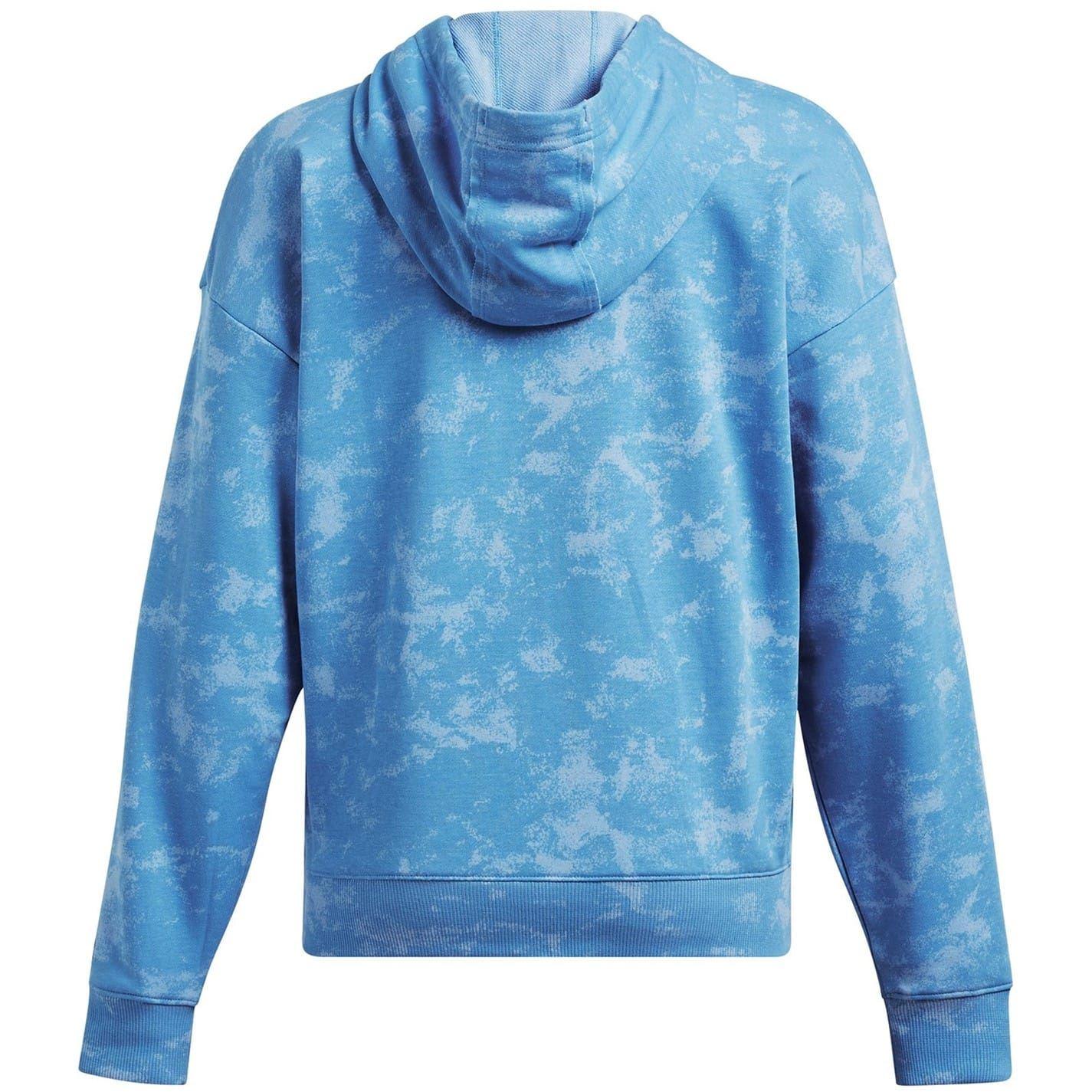 Blue - Back - Under Armour Womens-Ladies Tie Dye French Terry Relaxed Fit Hoodie