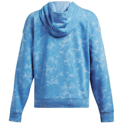 Blue - Back - Under Armour Womens-Ladies Tie Dye French Terry Relaxed Fit Hoodie