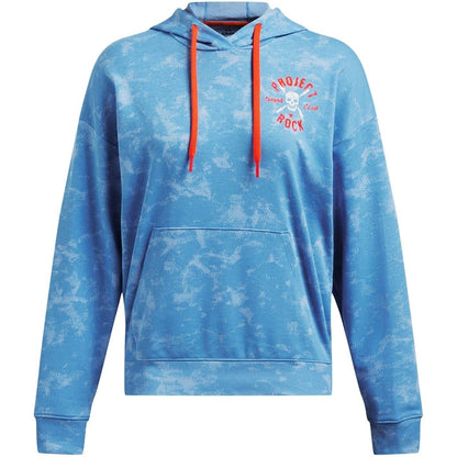 Blue - Front - Under Armour Womens-Ladies Tie Dye French Terry Relaxed Fit Hoodie