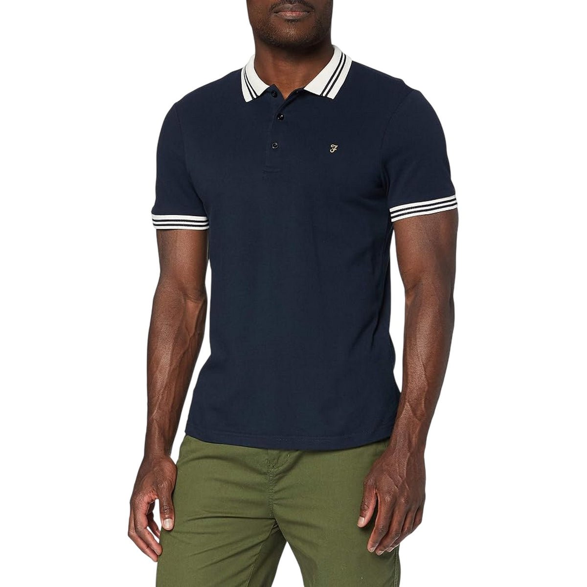 True Navy - Side - Farah Mens Regular Short-Sleeved Polo Shirt