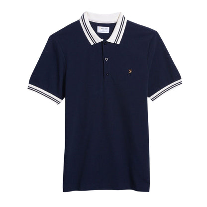 True Navy - Front - Farah Mens Regular Short-Sleeved Polo Shirt