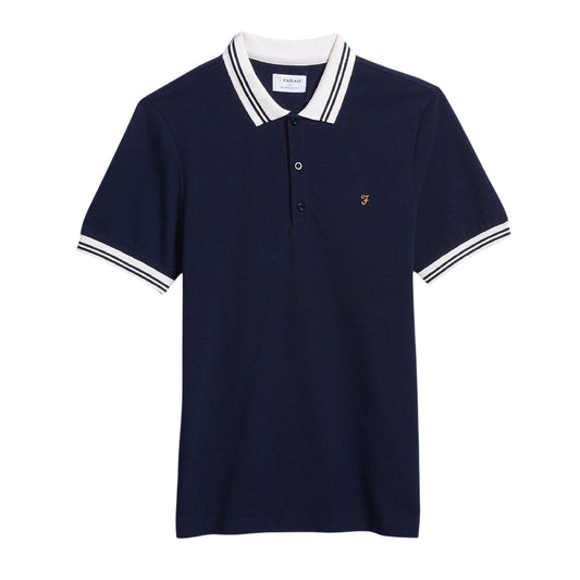 True Navy - Front - Farah Mens Regular Short-Sleeved Polo Shirt