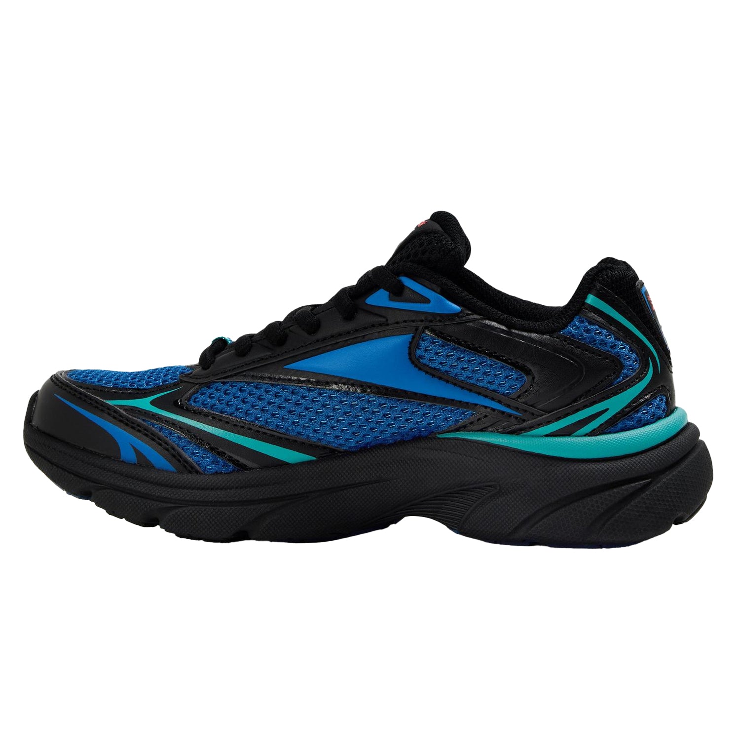 Black-Blue - Back - Reebok Childrens-Kids Belwave Logo Trainers