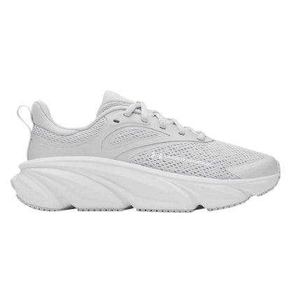 Grey-White - Front - Under Armour Childrens-Kids Charged+ Rogue 6 Trainers