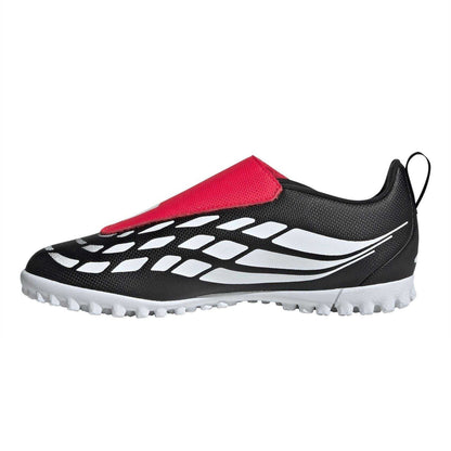 Black-Red - Side - Adidas Womens-Ladies Predator Club Trainers